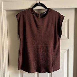 Express Satin Short Sleeve Top